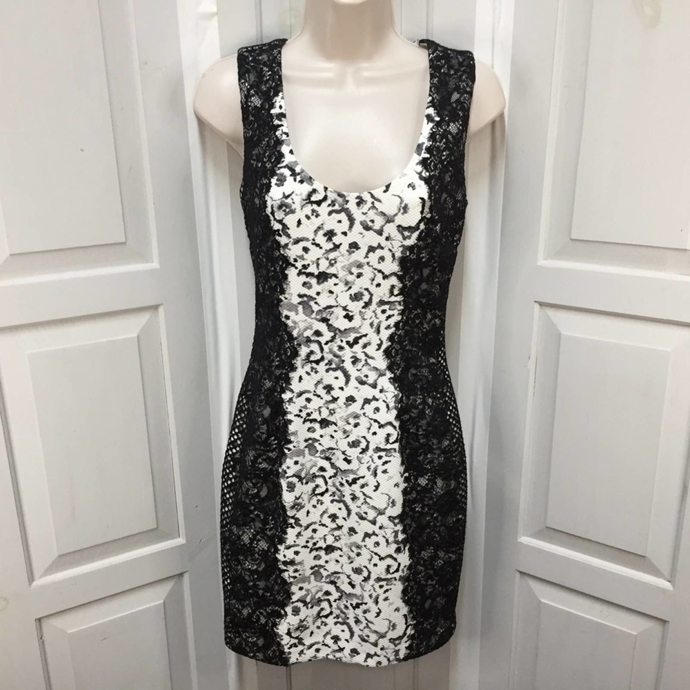 Guess Animal Print Lace Bodycon Dress